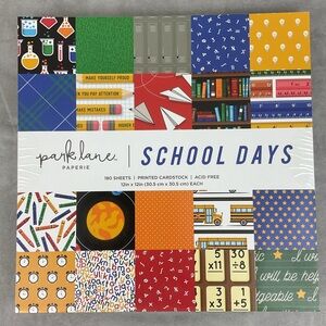 Park Lane School Days 180 sheet 12” x 12” crafting paper pad